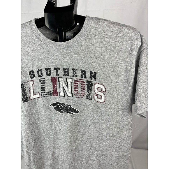 Southern Illinois T Shirt Mens Large Gray Salukis NCAA College Gildan - Picture 1 of 6
